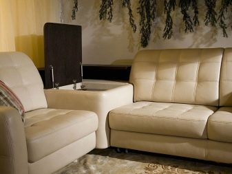 Дивани з баром (50 фото): кутові і прямі дивани з барною стійкою і міні-баром в кутку, барний диван-трансформер з підсвічуванням і інші моделі