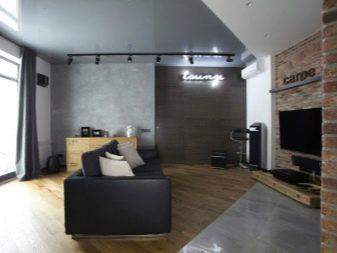 глянсові Натяжні стелі для залу (32 фото): дизайн вітальні з білими, чорними та іншими глянцевими стелями