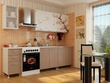 Кухні з фотодруком (54 фото): кухонні гарнітури з фотодруком на фасадах, «Орхідея» і «Кава», «Метелики» та інші малюнки