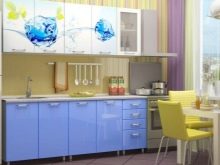 Кухні з фотодруком (54 фото): кухонні гарнітури з фотодруком на фасадах, «Орхідея» і «Кава», «Метелики» та інші малюнки
