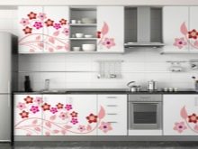 Кухні з фотодруком (54 фото): кухонні гарнітури з фотодруком на фасадах, «Орхідея» і «Кава», «Метелики» та інші малюнки