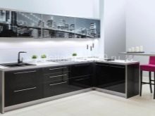 Кухні з фотодруком (54 фото): кухонні гарнітури з фотодруком на фасадах, «Орхідея» і «Кава», «Метелики» та інші малюнки