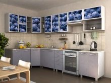 Кухні з фотодруком (54 фото): кухонні гарнітури з фотодруком на фасадах, «Орхідея» і «Кава», «Метелики» та інші малюнки