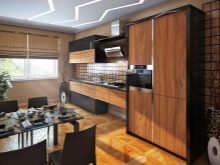 Кухні з шпони (43 фото): плюси і мінуси шпонованих кухонних гарнітурів. Що краще: натуральний шпон, екошпон або МДФ?