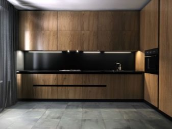 Кухні з шпони (43 фото): плюси і мінуси шпонованих кухонних гарнітурів. Що краще: натуральний шпон, екошпон або МДФ?