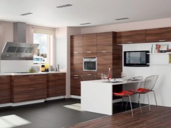 Кухні з шпони (43 фото): плюси і мінуси шпонованих кухонних гарнітурів. Що краще: натуральний шпон, екошпон або МДФ?
