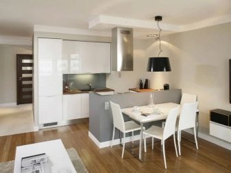 Кухня-вітальня 21-22 кв. м (51 фото): дизайн і планування кухні-вітальні 21-22 квадратних метрів