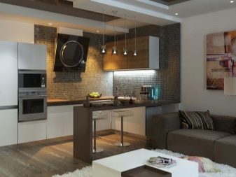 Кухня-вітальня 21-22 кв. м (51 фото): дизайн і планування кухні-вітальні 21-22 квадратних метрів