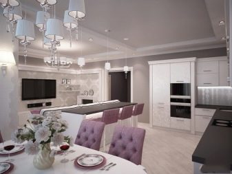 Кухня-вітальня 21-22 кв. м (51 фото): дизайн і планування кухні-вітальні 21-22 квадратних метрів