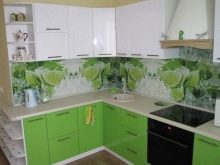 Кухонні фартухи Albico (36 фото): вибираємо панелі для кухні з МДФ та пластику, дизайн готових фартухів для стін з серії «Фрукти і лід»