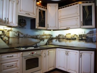 Кухонні фартухи Albico (36 фото): вибираємо панелі для кухні з МДФ та пластику, дизайн готових фартухів для стін з серії «Фрукти і лід»