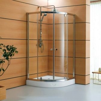 Кутові душові кабіни з низьким піддоном: кабіни 70х70 см і 80х80 см, 90х90 см і 100х100 см, інші моделі
