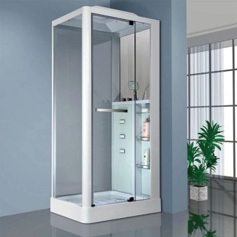 Кутові душові кабіни з низьким піддоном: кабіни 70х70 см і 80х80 см, 90х90 см і 100х100 см, інші моделі