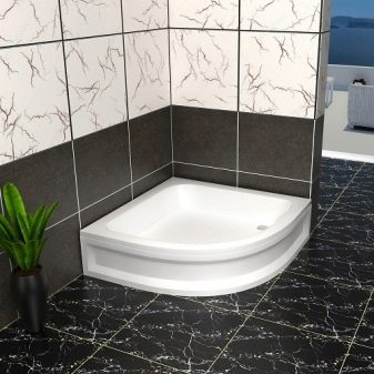 Кутові душові піддони: 60х60 см і 70х70 см, 80х80 см і 90х90 см, 1000х1000 см і піддони інших розмірів для дачі