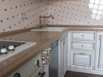 Кварцова стільниця для кухні (28 фото): гарні кухонні моделі з агломерату, огляд виробників