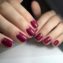 Місячний манікюр на короткі нігті (53 фото): ідеї красивого дизайну з лунками. Оформлення манікюру з використанням ніжних відтінків
