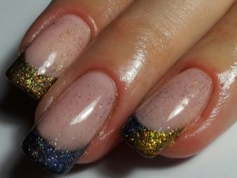 Манікюр з блискітками на кінчиках нігтів (39 фото): як зробити своїми руками, ідеї дизайну