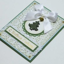 Новорічні листівки у техніці скрапбукінг (22 фото): ідеї листівок на Новий рік і Різдво у техніці скрапбукінг, прості листівки для початківців своїми руками