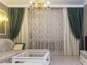 Подвійні штори у вітальню (42 фото): новинки дизайну штор в зал. Сучасні кавові та інші подвійні штори