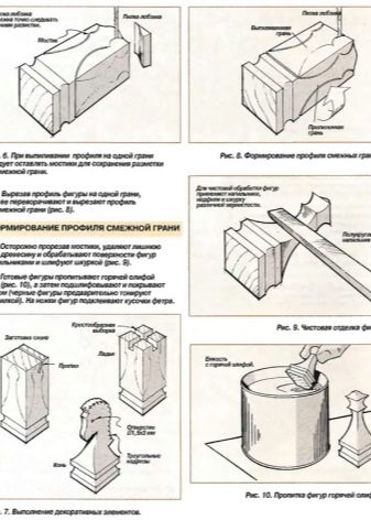 Різьблені шахи з дерева (17 фото): особливості ручної роботи, різьба шахових дерев’яних фігур, креслення і технологія