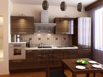 Шоколадні кухні (53 фото): кухонні гарнітури кольору шоколад і молоко в інтер’єрі, біло-шоколадні поєднання і інші варіанти дизайну