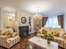 Штори в бежеву вітальню (50 фото): штори в коричнево-, шоколадно-, блакитно-бежевих та інших тонах в інтер’єрі бежевого залу