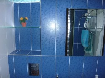 Синя плитка для ванної (46 фото): підлогова і настінна керамічна плитка темно-синього кольору в інтер’єрі ванної кімнати