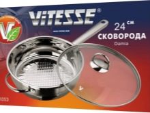 Сковороди ViTESSE: сковорідки-гриль з керамічним покриттям, вок і інші моделі