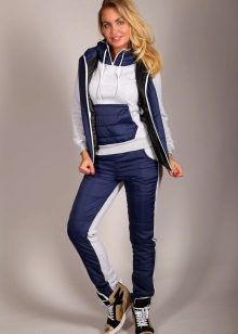 Спортивний жіночий костюм трійка (71 фото)