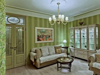 Зелена вітальня (65 фото): особливості дизайну інтер’єру в зелених тонах. З яким кольором поєднується зелений? Оформлення стін залу
