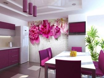 3D-шпалери для кухні (43 фото): вибираємо красиві 3D-шпалери для стін в інтер’єр, миються та інші види стереоскопічних шпалер для кухні різної площі