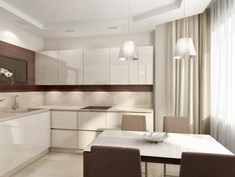 Бежева кухня (116 фото): глянцева і матова кухні в бежевих тонах в дизайні інтер’єру, поєднуємо з гарнітуром шпалери та меблі бежевого кольору