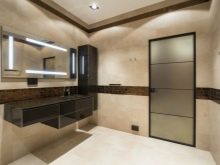 Бежева плитка для ванної кімнати (50 фото): дизайн матовою і глянсовою плитки в бежевих тонах, керамічна плитка в інтер’єрі і інші варіанти