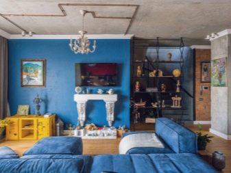 Блакитна вітальня (59 фото): стіни в блакитних тонах в інтер’єрі залу, дизайн вітальні блакитного кольору. Біло-блакитне оформлення і інші варіанти з акцентами і без