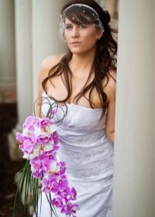 Бузковий букет для нареченої (70 фото): весільні букети в бузковому кольорі з білими і ніжно-персиковими тонами