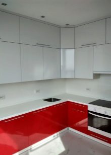 Червоно-біла кухня (65 фото): кухня білий верх червоний низ в дизайні інтер’єру. Які шпалери підійдуть до кухонного гарнітуру в червоно-білому кольорі?