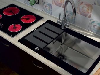 Чорні мийки для кухні (40 фото): вибираємо кухонні мийки з штучного каменю чорного кольору, квадратні і інші моделі