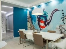 Декор стін на кухні (56 фото): як прикрасити стіни наклейками? Варіанти декорування порожніх стін тарілками в сучасному стилі. Приклади интереьера