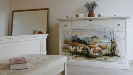 Декупаж комода (29 фото): декорування старого комода в домашніх умовах в стилі прованс, заготовки для декупажу своїми руками