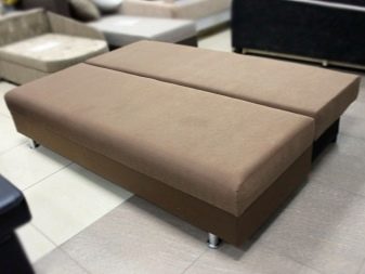Диван «єврокнижка» без підлокітників (41 фото): моделі 190 см та іншої довжини, розміри прямих і кутових диванів