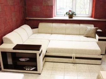 Дивани зі столом (46 фото): прямі і кутові дивани-ліжка з висувним або з вбудованим столом