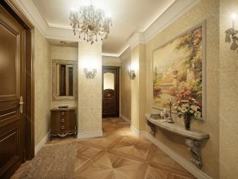 Дизайн холу в приватному будинку і квартирі (80 фото): красиві шпалери в інтер’єрі холу-передпокою в заміському будинку, оформлення невеликого і великого холів